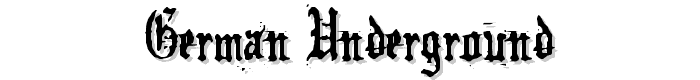 German Underground font